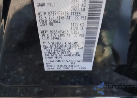 2014 Infiniti Qx60 from USA, damaged, VIN 5N1AL0MM7EC545168